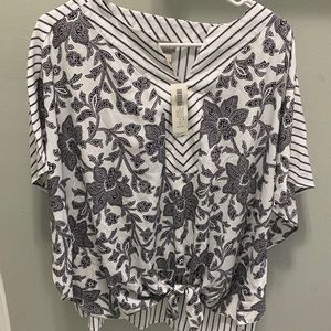Size 1 Chicos paisley and striped shirt